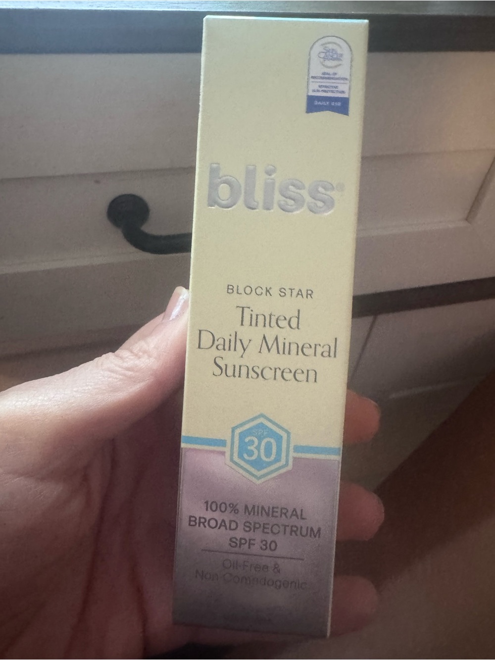 Bliss Tinted Daily Mineral Sunscreen - Pale Yellow & Light Pink Packaging